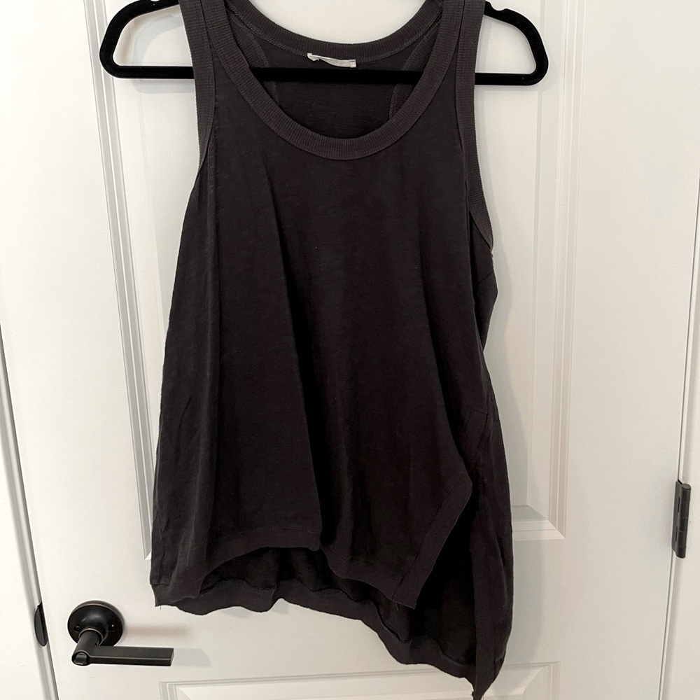 Lush Grey Asymmetric Tank Top